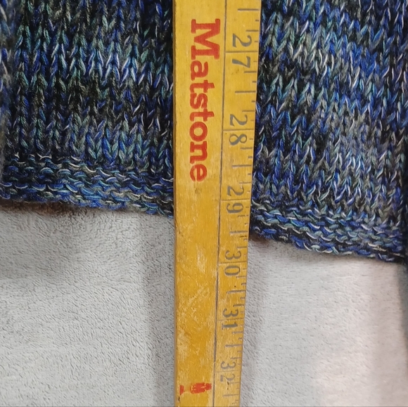 Torrid Women Blue Multicolor Open Front Waterfall Cardigan Size 2X Sweater Knit - Picture 10 of 10